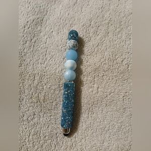 Sparkling Blue Beaded Stylus Pen